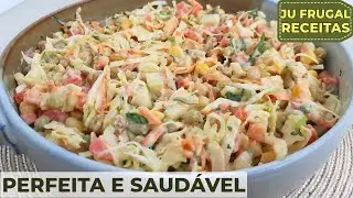 Fácil, Saborosa e Nutritiva: SALADA de REPOLHO Cremosa Sem Maionese Industrial ou Creme de Leite