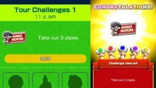 How To Take Out 3 Pipes Mario Kart Tour Walkthrough