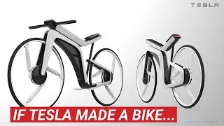 Crazy TESLA futuristic concept bike! Dual motors, autopilot and a massive screen