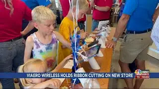 Viaero Wireless hosts a ribbon cutting ceremony