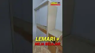 LEMARI + MEJA BELAJAR. #interiordesign #wooddesigner #lemaripakaian #mejabelajar #hpl #taco