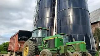 Unloading Haylage Into Sealstor Silo