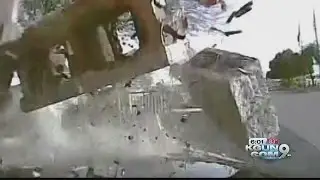 VIDEO: Officer decides hitting suspect with car safest way to defuse threat
