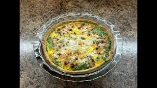 Easy and Cheesy Ham and Spinach Quiche - Cooking with Debbie Quick
