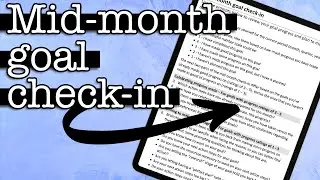 Mid-month goal check-in 💜 Prompts to get back on track