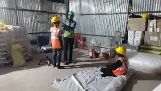 weekly safety training || Topic: how to used eye wash bottle in construction Site, Bengaluru.