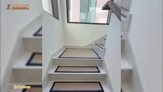 Custom Border Stair Carpet Installation by LushLoom in Arabian Ranches 2 | Lila Villa 218