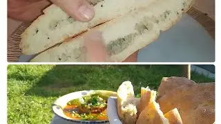 فيديو يعمل 66كيف#مرمز باللحم و الحمص#خبز الطابونة ياعيني عالبنة نصنع جوي و عمري ما نكد على روحي