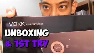 VEIKK A15 Pen Tablet - Unboxing & First Test Use
