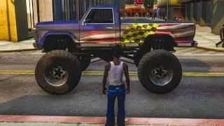 GTA SA Monster truck flying car😛