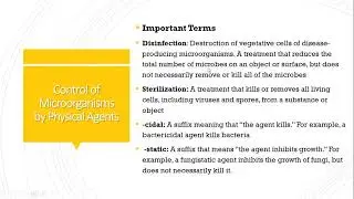 Control of Microrganisms by Physical and Chemical agent part 1