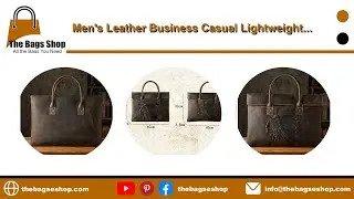 Men's Leather Business Casual Lightweight Briefcase #TheBagsShop #MensBags #briefcase