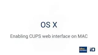 OS X : Enabling CUPS Web Interface