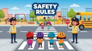 Safety Rules 🚦🛑 | Fun Learning & Safety Song for Kids | Happy Tales & Tunes