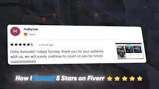 How I Got a 5 Star Review on Fiverr | Shopify Project Showcase