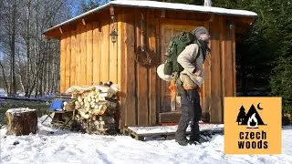 wandering, wood chopping, hot tent lavuu, cooking on the stove