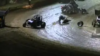 Another bad night at the races.  sprint car 17 brent bates flip.