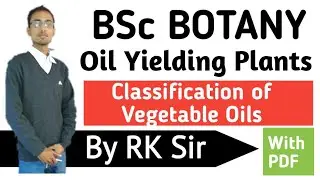 Classification of Vegetable Oils|Oil Yielding Plants|Economic Botany|BSc Online Class|Rk Sir
