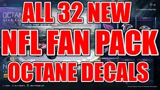 ALL 32 NEW NFL FAN PACK DECALS IN ROCKET LEAGUE | DEC-17-2020 | RL Item Shop Today