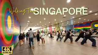 4K Tour of Singapore's SUPER CLEAN MRT Walking Experience
