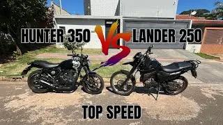 HUNTER 350 VS LANDER 250 - TOP SPEED - ROYAL ENFIELD VS YAMAHA
