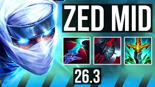 ZED vs SYLAS (MID) | Good KDA: 12/1/7 | EUW Grandmaster | 26.3