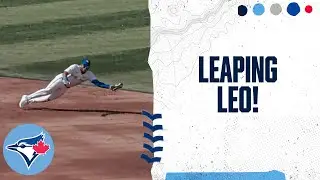 Leo Jim&eacute;nez makes a diving stop to turn inning-ending double play!