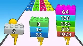 Brick Runner 2048 - All Levels Gameplay Android,ios game Mobile Game App New Update (Levels 1-18)