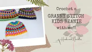 Crochet a colorful KIDS BEANIE using granny stitch!! Easy and fun for beginners!