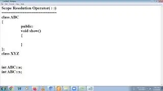 Topic 010 Scope Resolution Operator