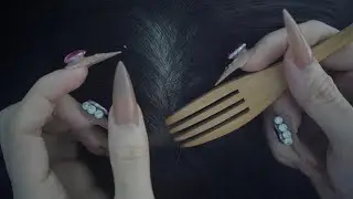 Close-Up Scalp Check ASMR & Detailed Hairline Examination For Sleep ( No Whisper )