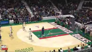 NBA 2k11- Amazing Half Court Shot(Gilbert Arenus)