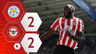 Leicester 2-2 Brentford | Josh Dasilva curls LATE equaliser! | Premier League Highlights