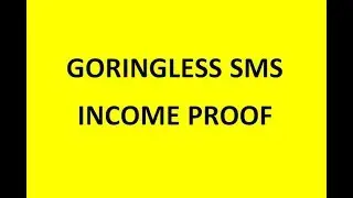 Goringless Sms Income Proof From First Month