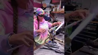 Sounds of glass blowing 🔥 #viralvideo #fire #glass #sherlock #colors #asmr