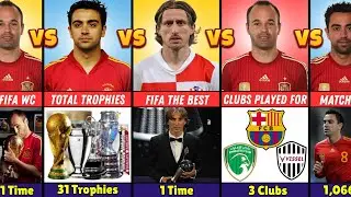 Comparison : Xavi vs Modrić vs Iniesta | Midfield Legends ⚽