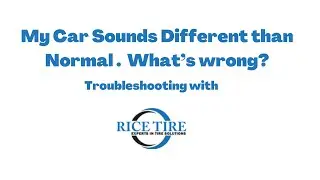 My Car Sounds Different, What's Wrong With It? Troubleshooting with Rice Tire. #cartroubleshooting