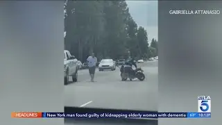 Road rage fight breaks out in Granda Hills