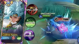 SORA PAKAI SPELL INI JADI MAKIN KUAT DI LANING PHASE ! PHOVEUS PUN DI BUAT TAK BERKUTIK | SORA MLBB