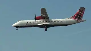 Loganair ATR 72-600 G-LMTB Landing London Heathrow 27R