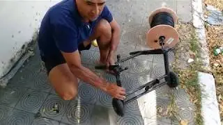 Carrinho de transportar bobina de fibra drop 1km e 2km (COM TODAS AS MEDIDAS)