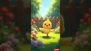The Playful Little Chick in the Garden #AIChillCartoons #RelaxingAnimation #AIAnimation #ChillToon