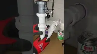 Install a plastic bathroom P-trap