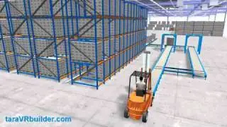 3D logistics simulation with taraVRbuilder
