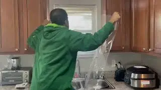 Installing window installation as a blind person. What could go wrong? ￼