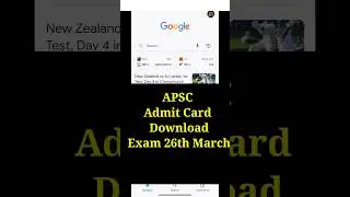 How to Download APSC admit card | #shorts #APSC #assamexams