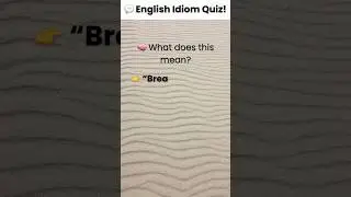 English Idiom Quiz 💬 Break the Ice Meaning #Shorts #englishquiz #subscribe