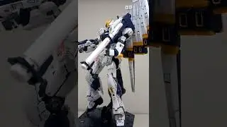 white unicorn RG RX-93 NU GUNDAM #gundam #gunpla #shorts #youtubeshorts #fyp #reels #nugundam