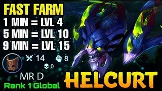 Fast Farming Lvl 15 in 9 Min Helcurt Evolved Predator - Top 1 Global Helcut by MR D - MLBB