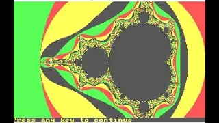 Mandelbrot set Fractal - Amstrad PPC 512 IBM XT Clone written in BASIC for  CGA